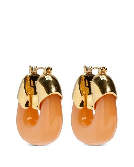 Lizzie Fortunato Orange Organic Hoop Earrings