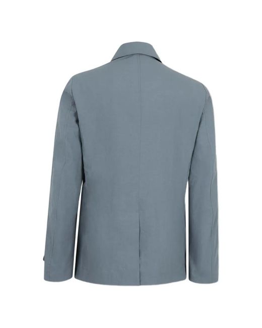 Moorer Blue Double-Breasted Coat for men