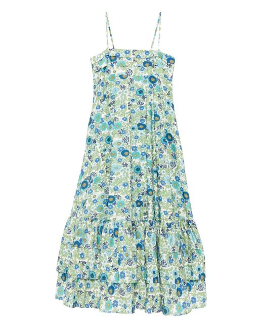 ALÉMAIS Pam Gelaagde Jurk in het Blue