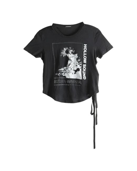 Ann Demeulemeester Black Floor Micro Drawstring T-Shirt