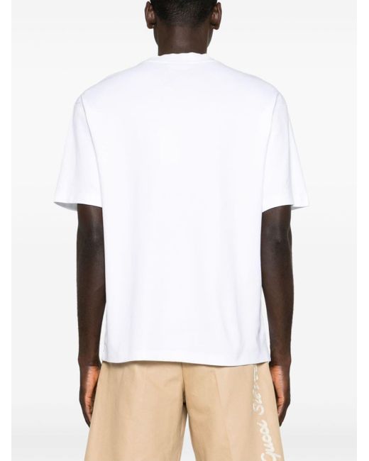 Camiseta con eslogan estampado Drole de Monsieur de hombre de color White