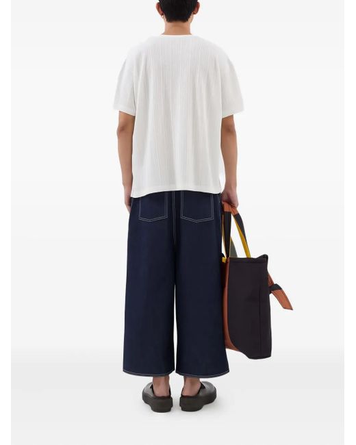 Sunnei White Ribbed T-Shirt