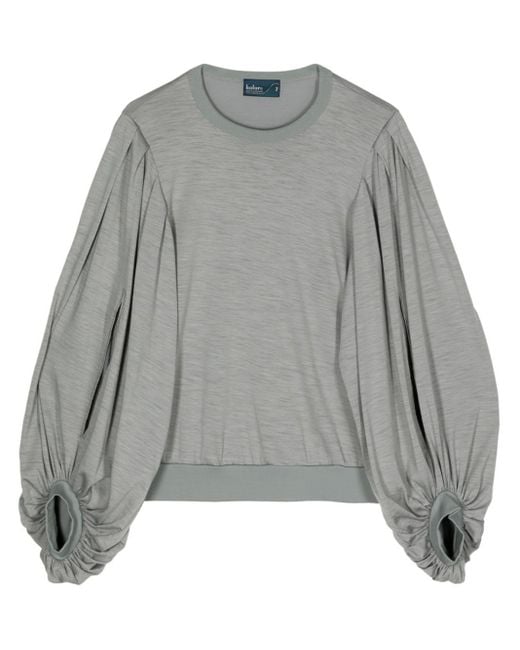 Kolor Gray Puff-sleeved Wool-blend Sweatshirt