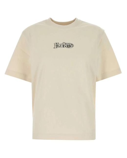 Camiseta con logo estampado Burberry de color White