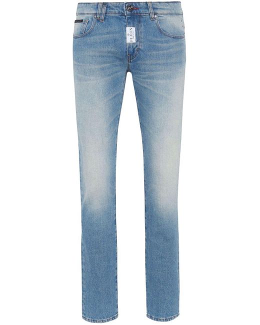 Philipp Plein Tief sitzende Skinny-Jeans in Blue für Herren