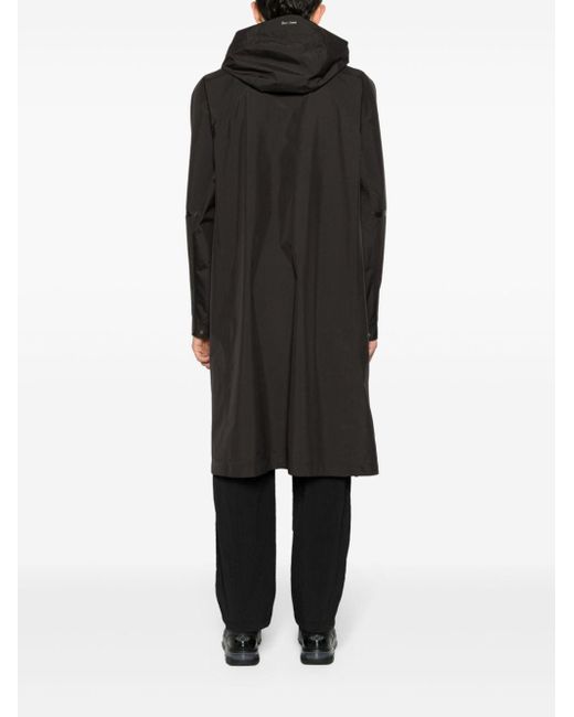 Herno Gray Zip-up Hooded Maxi Raincoat for men