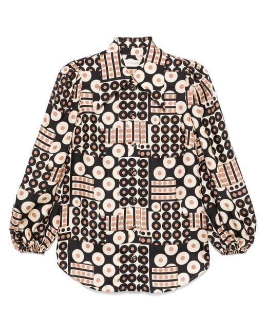 Zimmermann Black Illustration Blouse