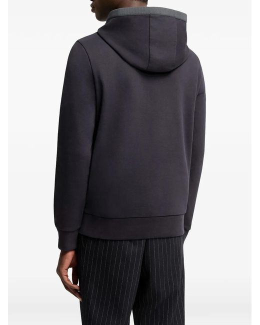 Moncler Blue Hoodie À Patch Logo for men