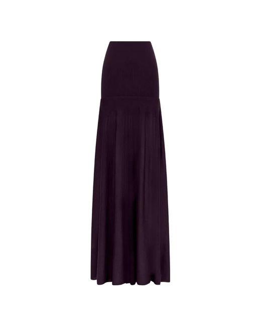 Rabanne Purple Knit Maxi Skirt