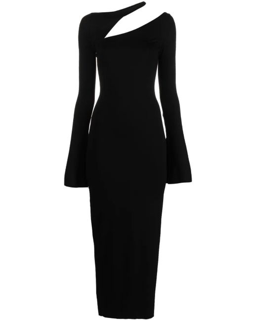 MANURI Black Sandy Cut-Out Maxi Dress