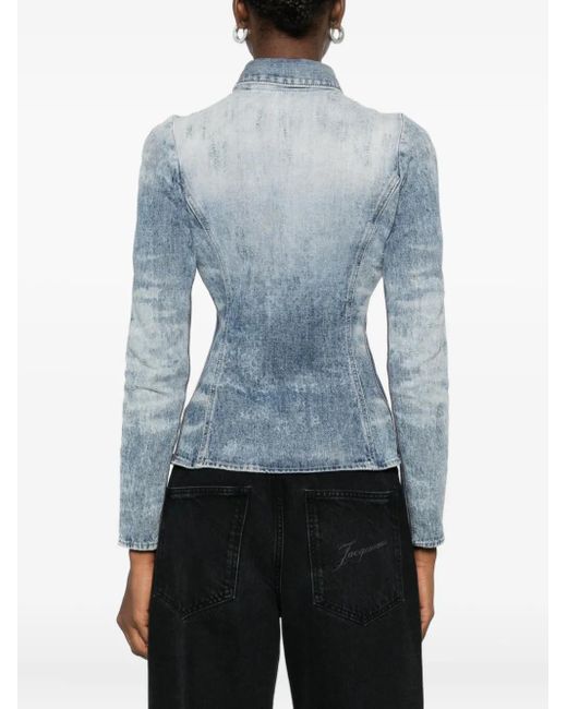 DIESEL Blue De-Masly-Fsh Buttoned Shirt