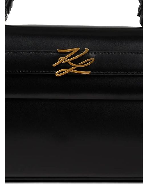 Karl Lagerfeld Black K/Autograph Top-Handle Bag