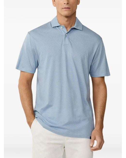Hackett Blue Travel Pique Polo Shirt for men