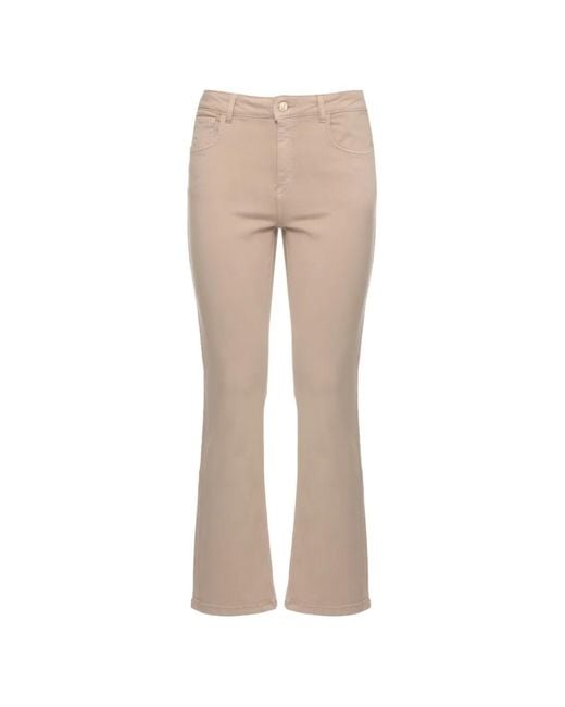 Emme Natural Logo-Patch Five-Pocket Trousers
