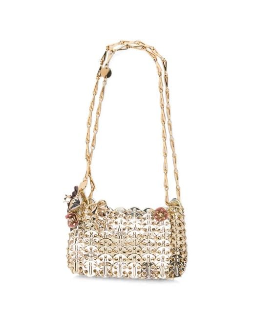 Rabanne White 1969 Flower-Charm Shoulder Bag