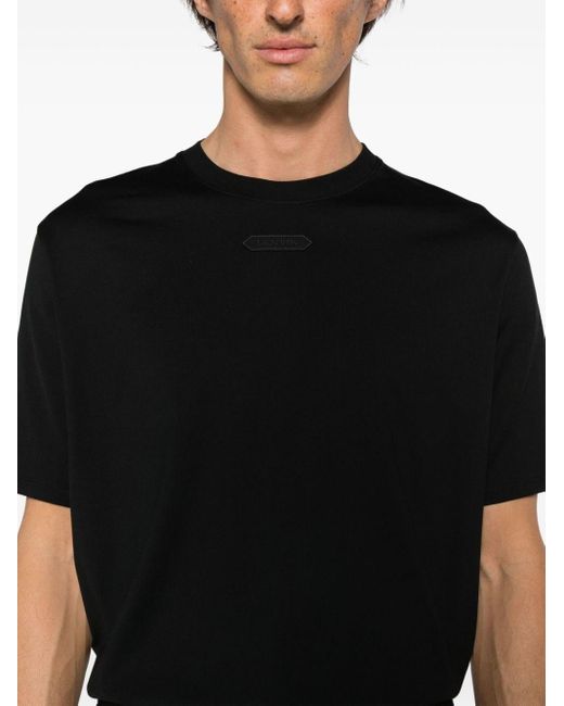 Lanvin T-shirt Met Logopatch in het Black voor heren