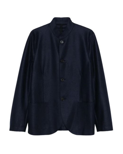 Harris Wharf London Nehur Jacke mit Mandarinkragen in Blue für Herren