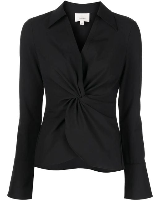 Chemise Mckenna À Détail Noué Cinq À Sept en coloris Black