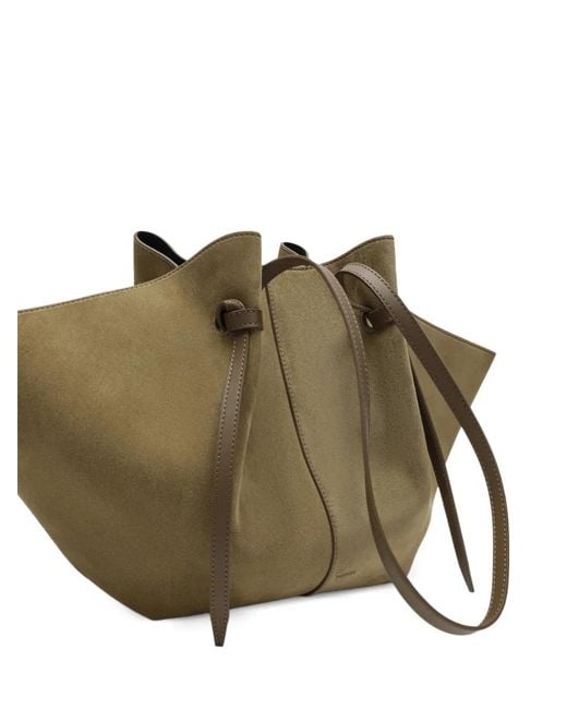 Yuzefi Natural Large Mochi Suede Shoulder Bag