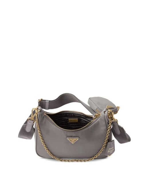 Prada Gray 2005 Re-Edition Re-Nylon Shoulder Bag