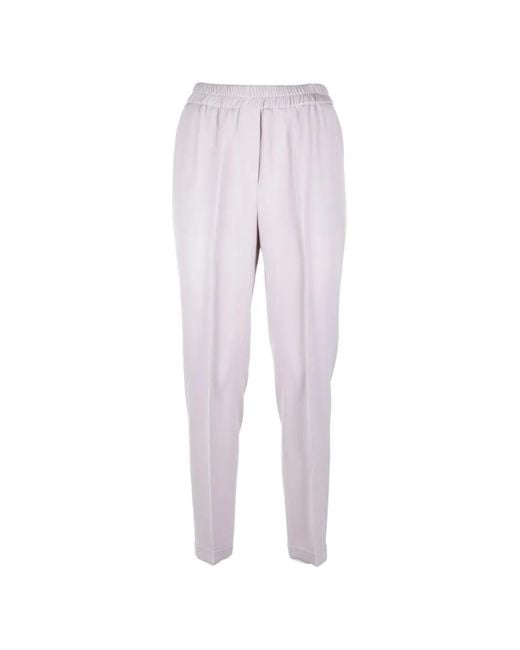 Via Masini 80 Purple Elasticated Trousers