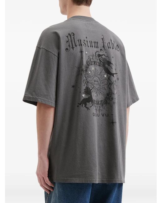 Musium Div. Gray Graphic T-Shirt for men