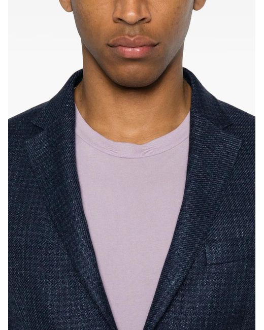 Zegna Blue Two-Button Blazer for men