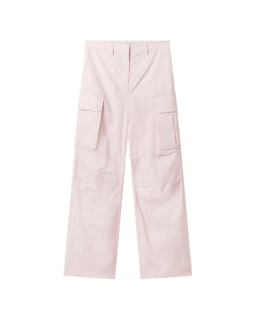 Stella McCartney Pink Ribbon-Trimmed Cargo Pants