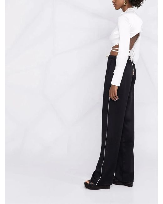 Patrizia Pepe White Cropped Wraparound Shirt