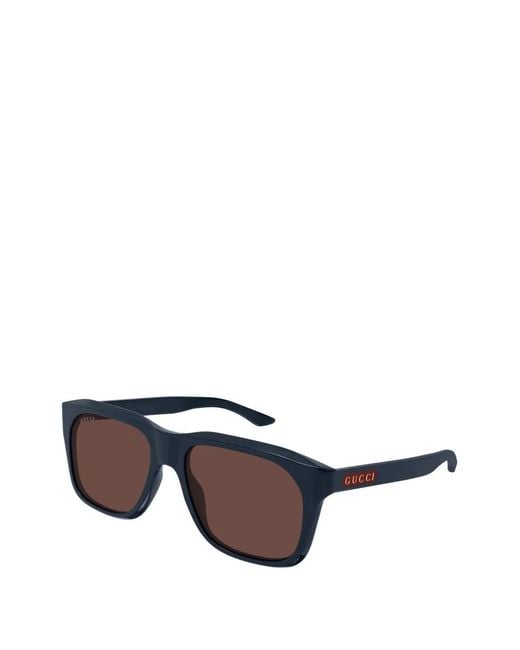 Gucci Black Rectangle-Frame Sunglasses for men