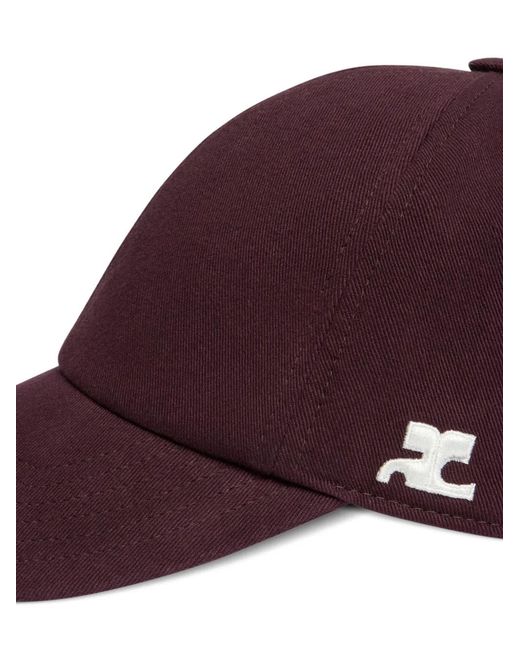Courreges Purple Baseballkappe Mit Logo-Patch