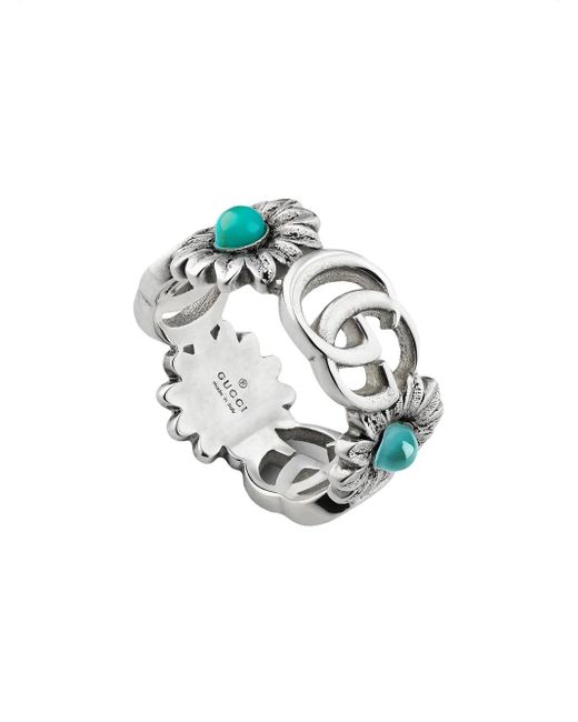 Gucci Ring mit Doppel G und Perlmutt in Metallic für Herren