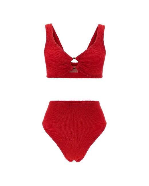 Hunza G Red Nadine With Hoop Bikini