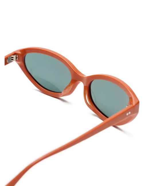 Sun Buddies White Oval-Frame Sunglasses