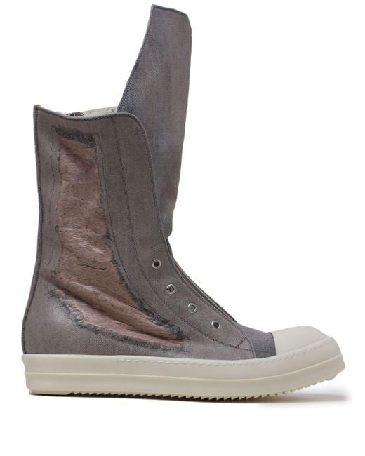 Rick Owens Brown Extended-tongue Sneaker Boots for men