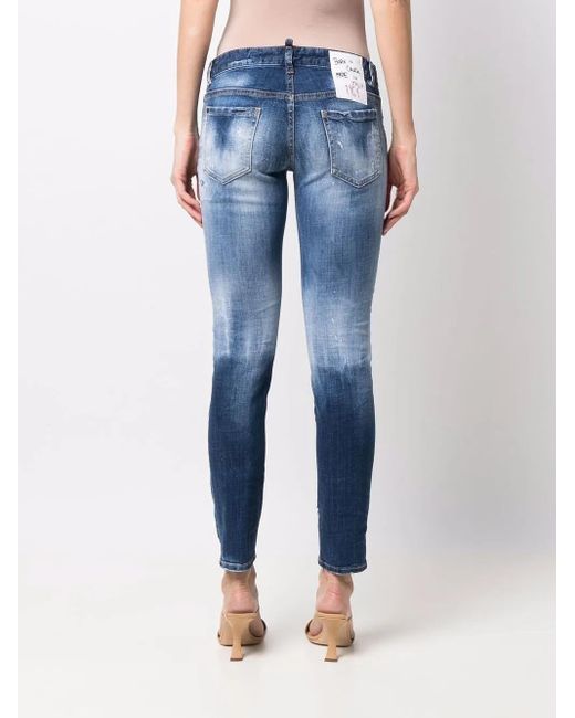 DSquared² Blue Jennifer Low-Rise Skinny Jeans