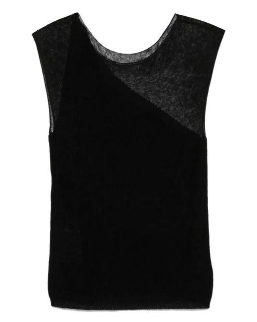 Top con doble capa Paloma Wool de color Black