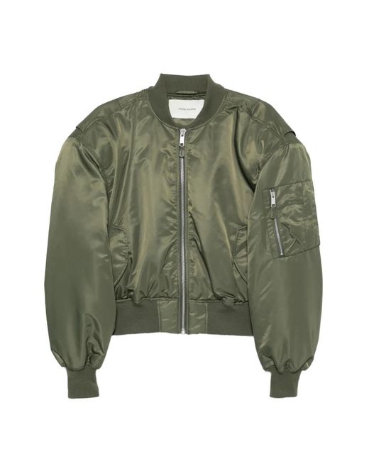 Entire studios Green Broad Zip-Fastening Bomber Jacket