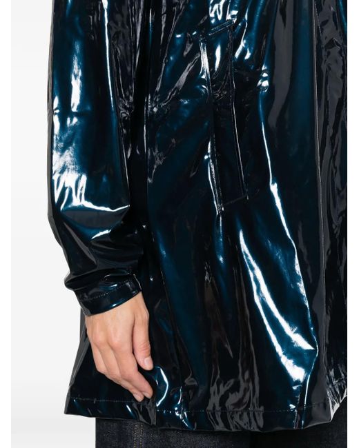 Rains Blue A-Line Coat