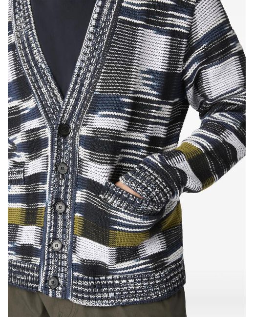 Missoni White Checked-Pattern Cardigan for men