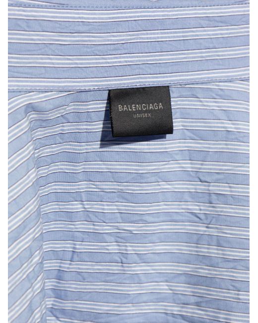 Balenciaga Gestreiftes Hemd in Blue für Herren
