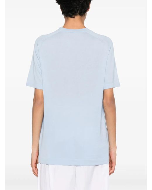 Jonathan Simkhai Blue Fine-Knit Top