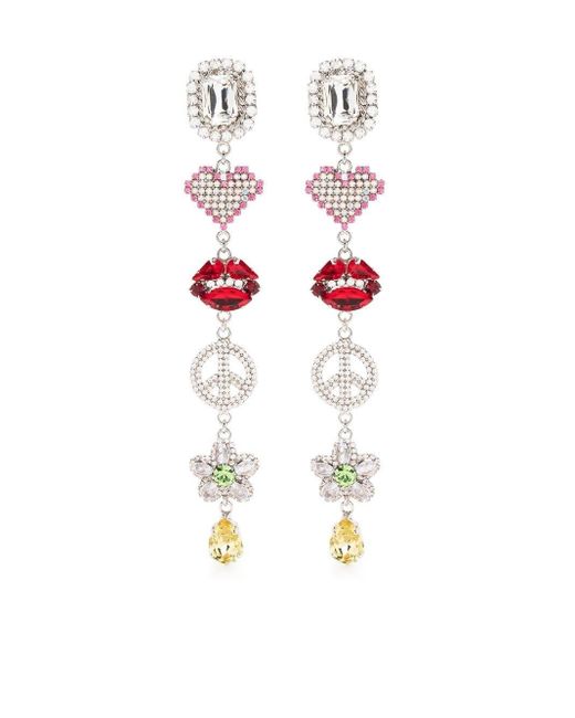 Pendientes con charm de de Alessandra de color Blanco | Lyst