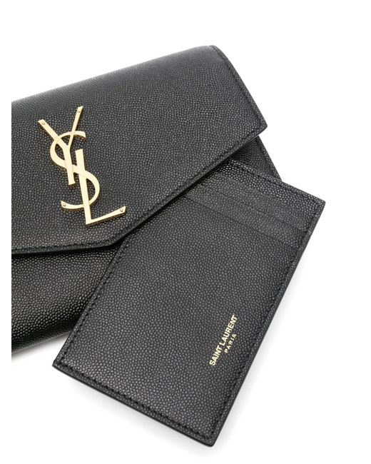 Saint Laurent Black Uptown Leather Chain Wallet - Women's - Leather