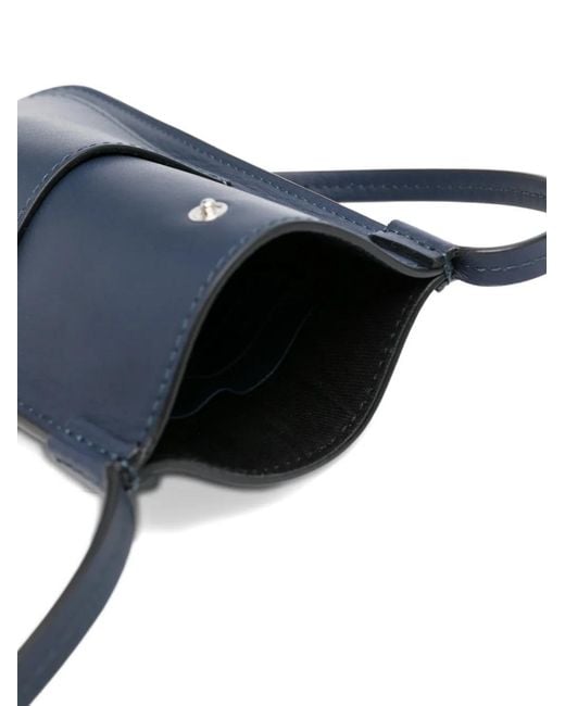Kiton Blue Leather Cross Body Bag