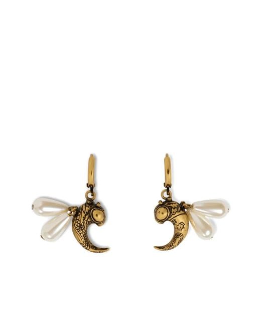 Etro Metallic Paisley Bee Earrings