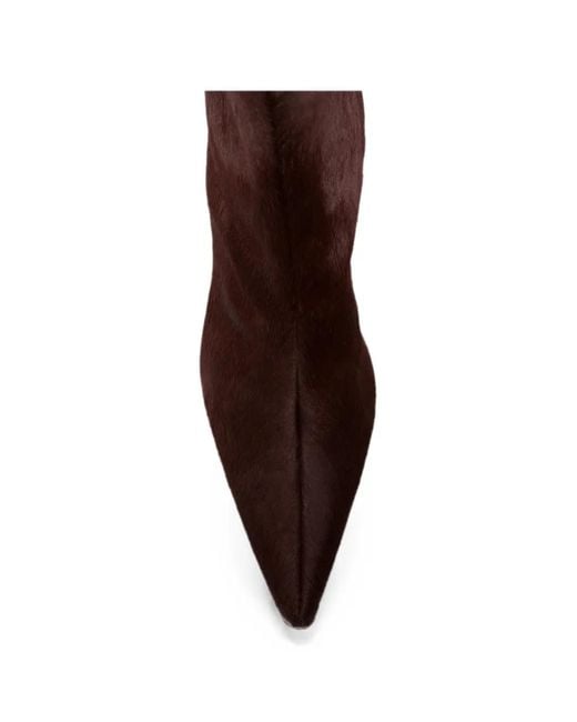 Khaite Brown Sybil Wedge-Heel Ankle Boots