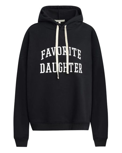 FAVORITE DAUGHTER Black Collegiate-Logo Hoodie