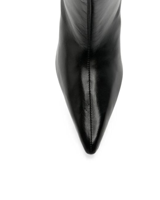 Poeve Black Pathos Pointed-Toe Knee-High Boots