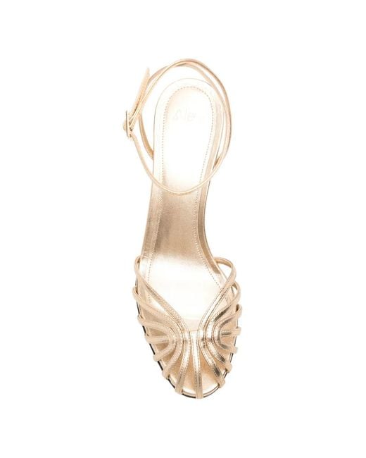 ALEVI White Strappy Caged Sandals